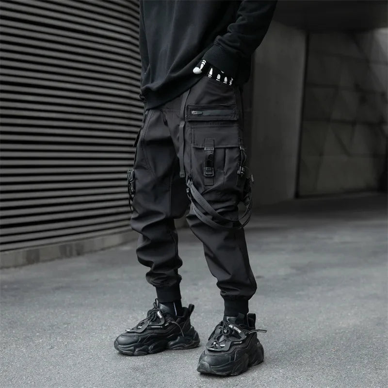 2024 neue Mode Multi-tasche Cargo Hosen Männer Y2K Taktische Techwear Ankle Hosen Punk Stil Casual Fallschirmjäger Hosen pantalones Festival Outfits | Techno Shirts | Rave Clothing