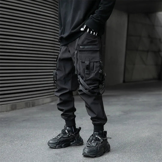 2024 neue Mode Multi-tasche Cargo Hosen Männer Y2K Taktische Techwear Ankle Hosen Punk Stil Casual Fallschirmjäger Hosen pantalones Festival Outfits | Techno Shirts | Rave Clothing