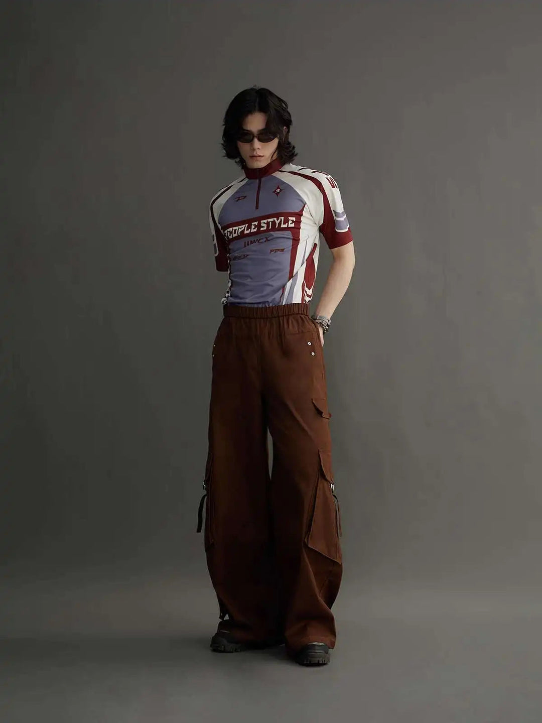 LUZHEN Original Hohe Qualität Schnell Trocknend Kurzarm T-shirts Männer 2025, Sommer Brief Farbe Kontrast Gedruckt Casual Tops JY1591 Festival Outfits | Techno Shirts | Rave Clothing