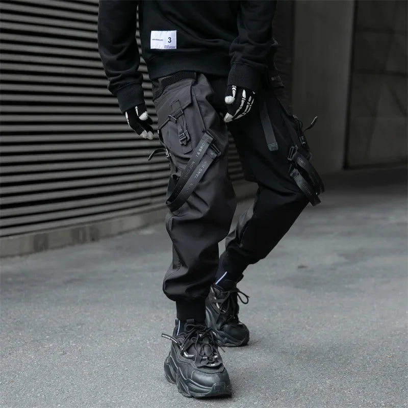 2024 neue Mode Multi-tasche Cargo Hosen Männer Y2K Taktische Techwear Ankle Hosen Punk Stil Casual Fallschirmjäger Hosen pantalones Festival Outfits | Techno Shirts | Rave Clothing