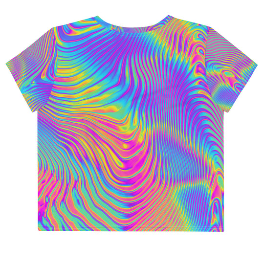 psychodelisches buntes Crop Top  – Festival Outfit Festival Shirts