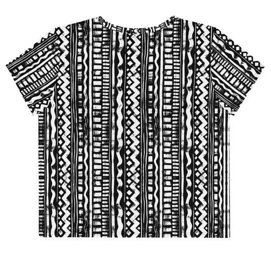 schwarz weißes Crop-Top, perfekt als Oberteil Rave, Techno Festival outfit FESTIVAL OUTFITS & STREETWEAR