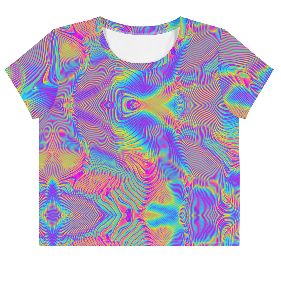 psychodelisches buntes Crop Top  – Festival Outfit Festival Shirts