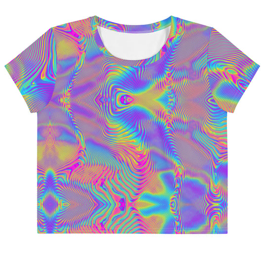 psychodelisches buntes Crop Top  – Festival Outfit Festival Shirts