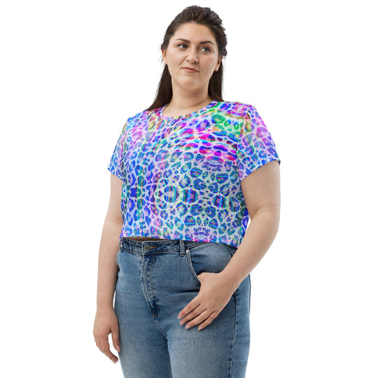 NATZ Clothing! Buntes Festival Crop Top – "Neopard" Festival Shirts