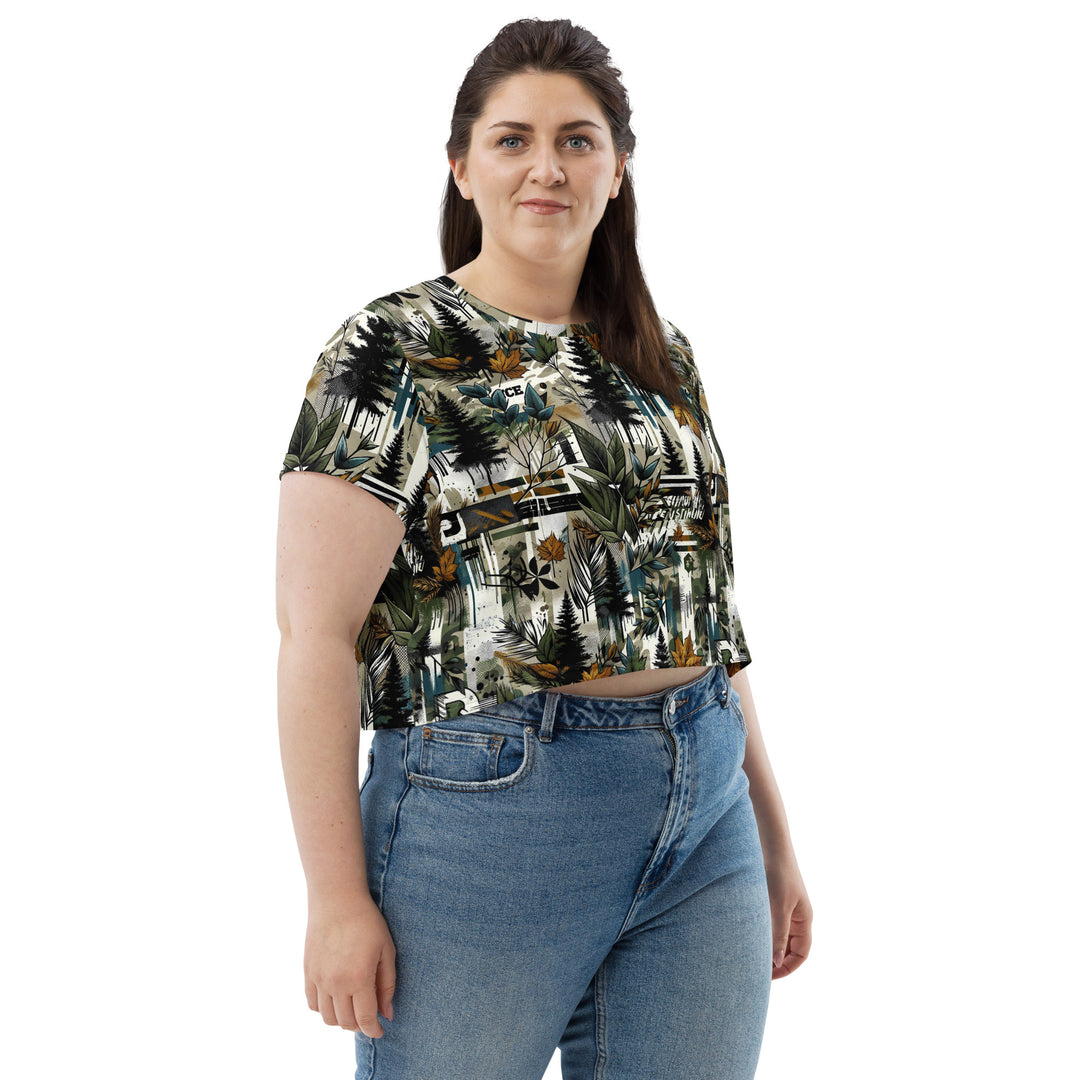 NATZ Clothing! Festival Crop Top "Technowood" prinful