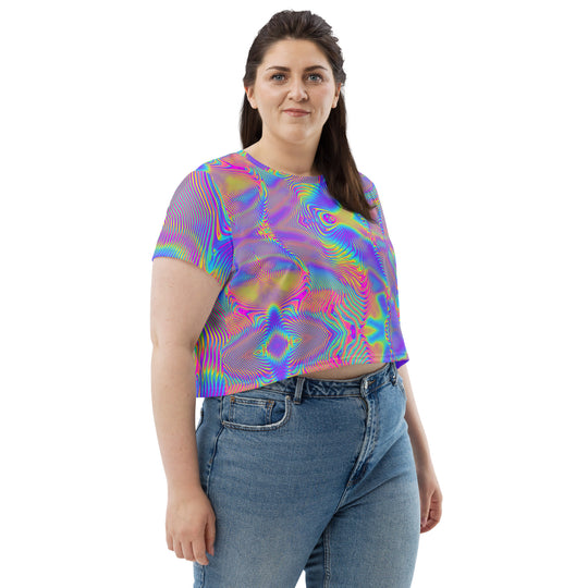 psychodelisches buntes Crop Top  – Festival Outfit Festival Shirts
