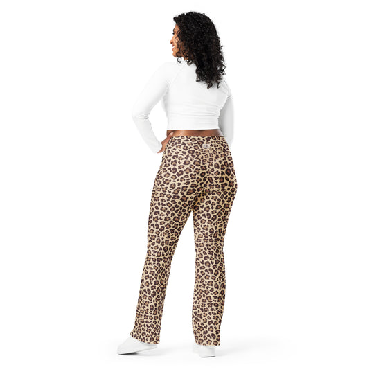 Leoparden Rave Leggings mit Schlag FESTIVAL OUTFITS & STREETWEAR
