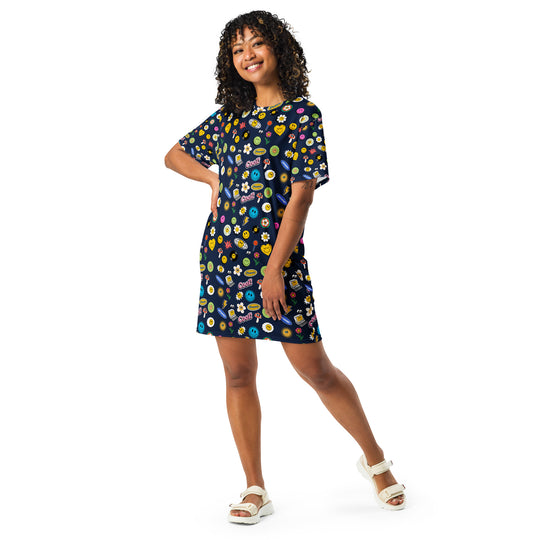 Groovy Gal T-Shirt-Kleid FESTIVAL OUTFITS & STREETWEAR
