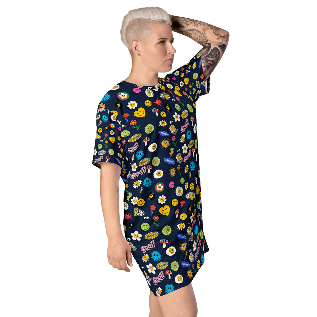 Groovy Gal T-Shirt-Kleid FESTIVAL OUTFITS & STREETWEAR