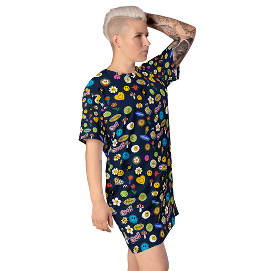 Groovy Gal T-Shirt-Kleid FESTIVAL OUTFITS & STREETWEAR