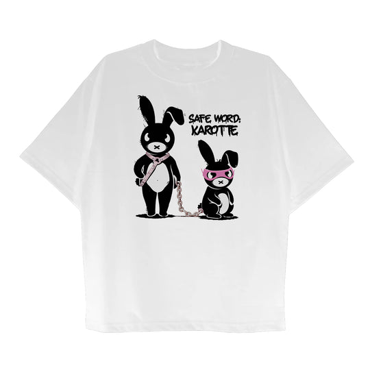 "Safe Word Karotte" funny Kinky oversized T-Shirt (Frontprint)