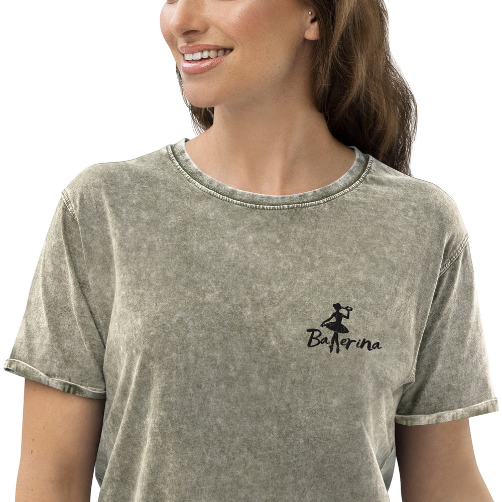 Ballerina besticktes Denim-T-Shirt FESTIVAL OUTFITS & STREETWEAR